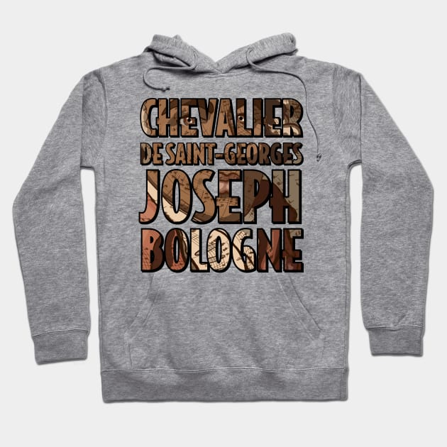 Chevalier de Saint-Georges Joseph Bologne Stencil portrait Hoodie by VioletAndOberon